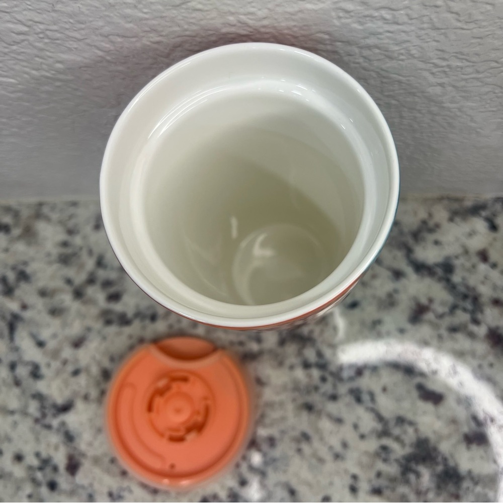 Starbucks Tropical Sunset Ombre Ceramic Tumbler Mug Cup 12 oz NEW‎ Orange Blue - Picture 6 of 8